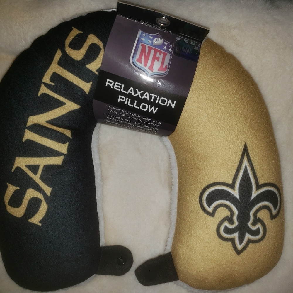 AUTHENTIC NFL New Orleans Saints Travel Pillow - Picture 6 of 8